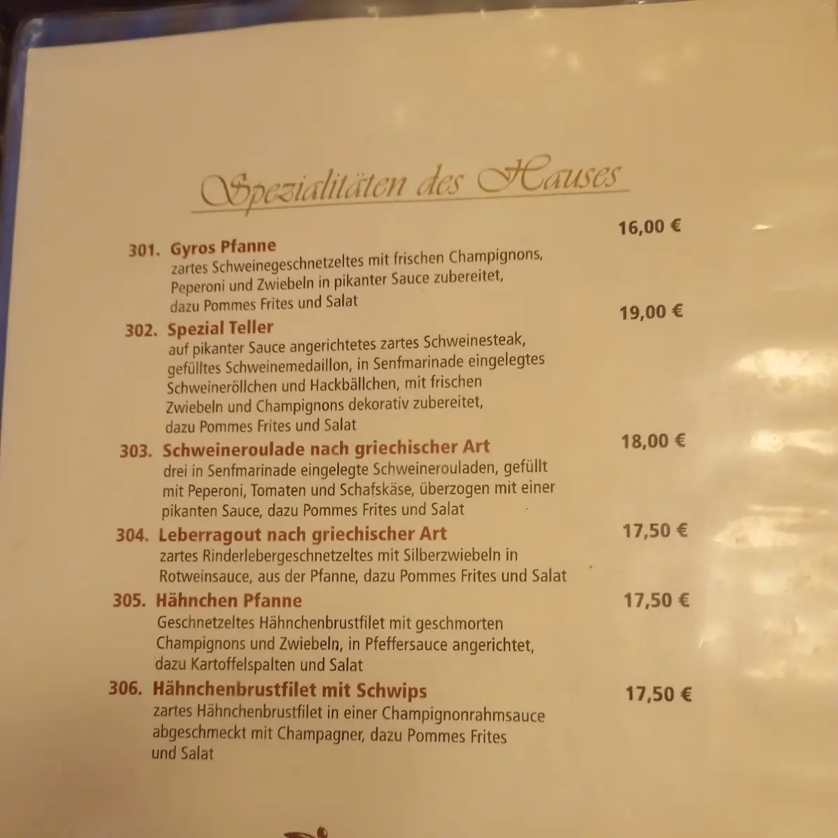 Speisekarte photo 2
