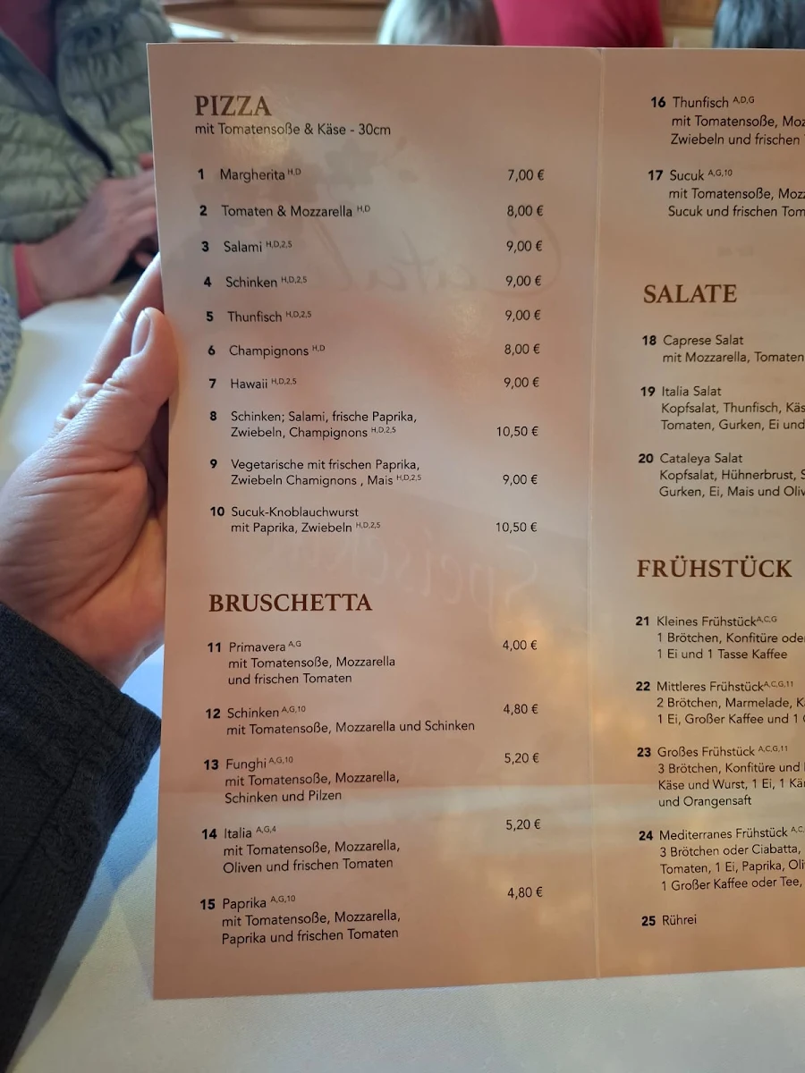 Speisekarte, Cataleya Café | Bar