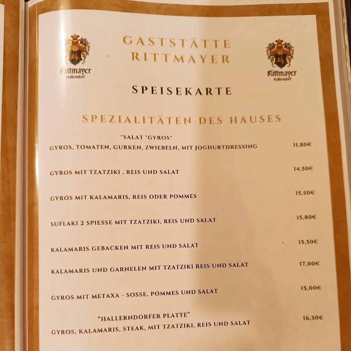 Speisekarte photo 2