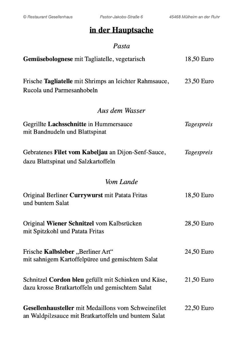 Speisekarte photo 1