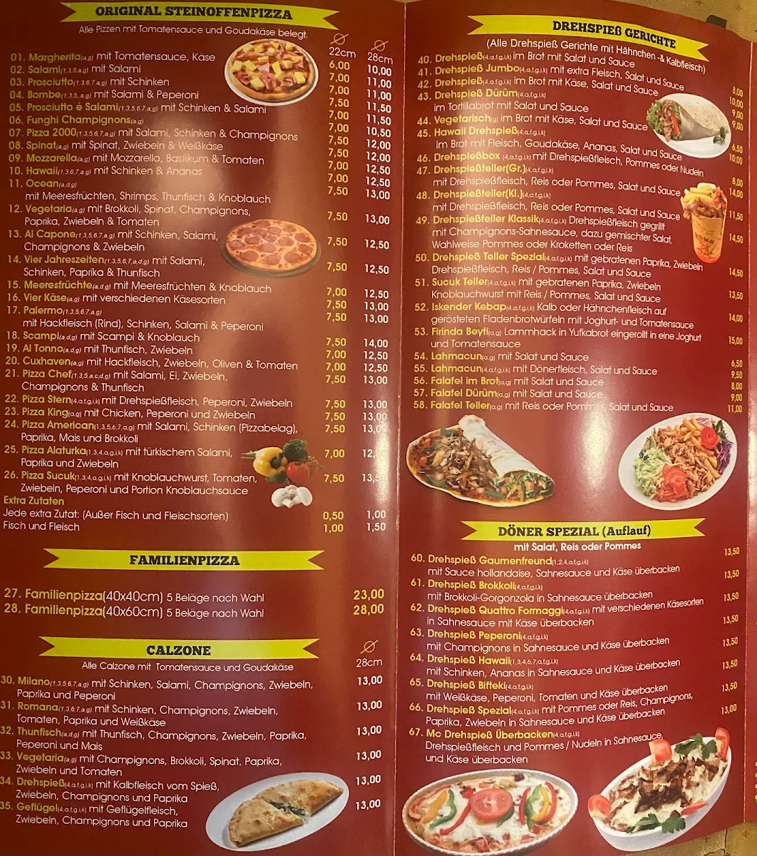 Speisekarte, Stern Schnell Restaurant