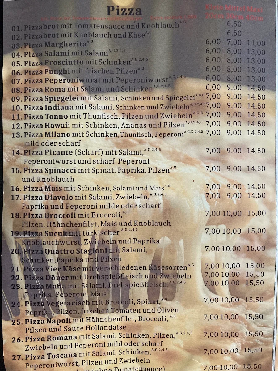 Speisekarte, Basito Döneria