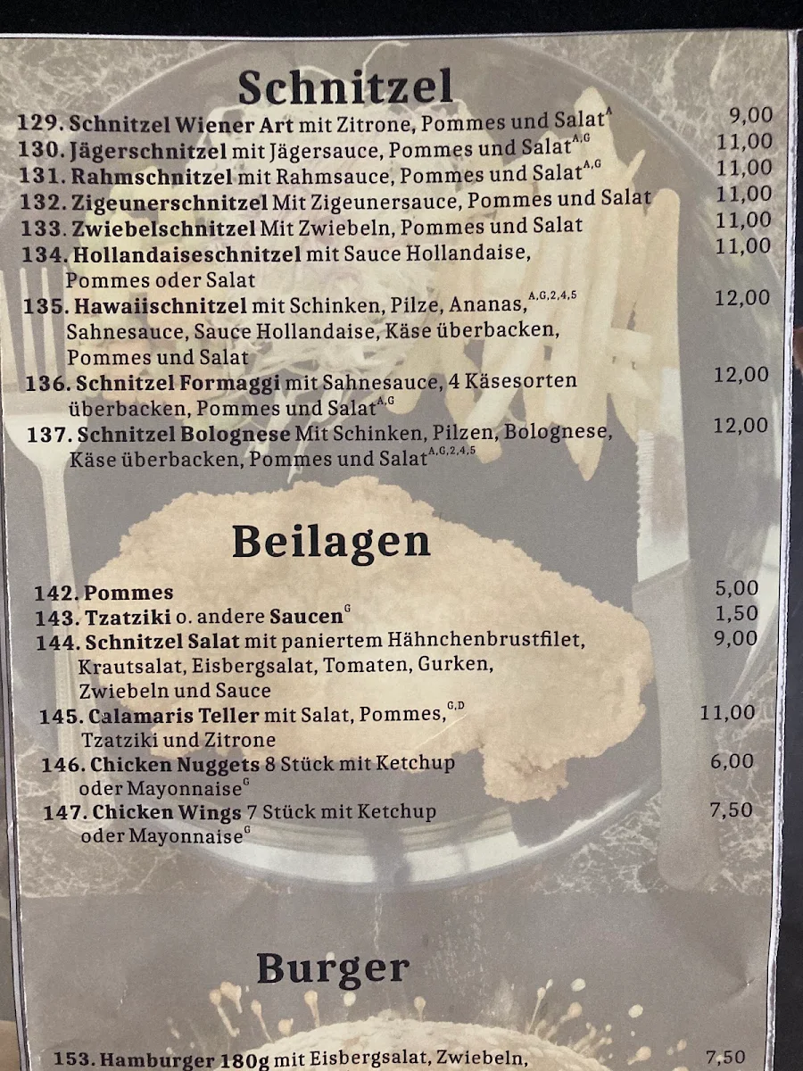 Speisekarte, Basito Döneria