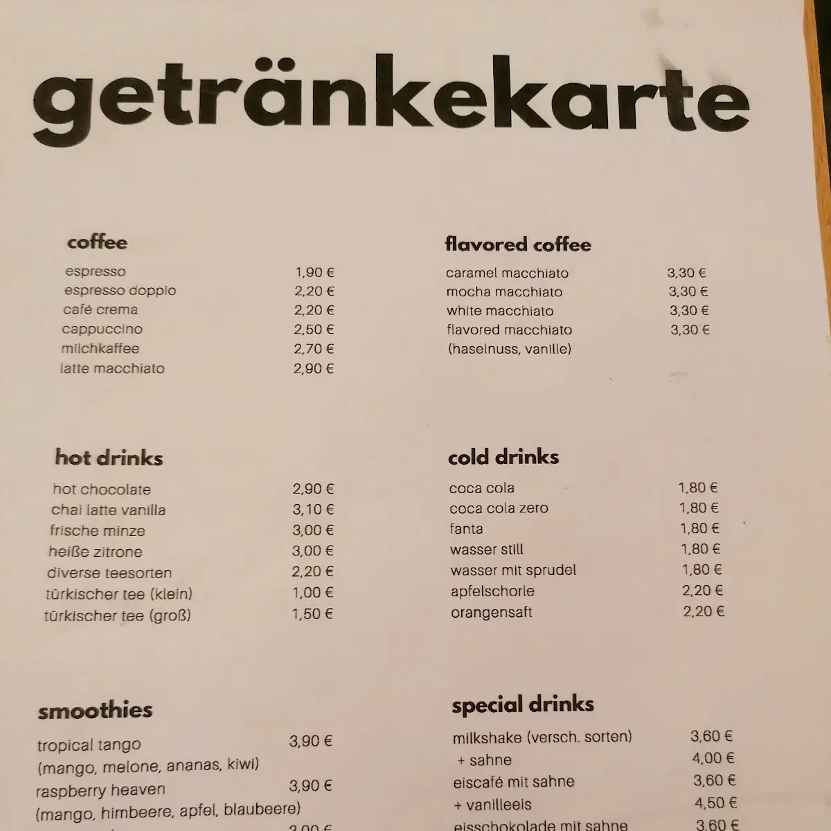 Speisekarte photo 1