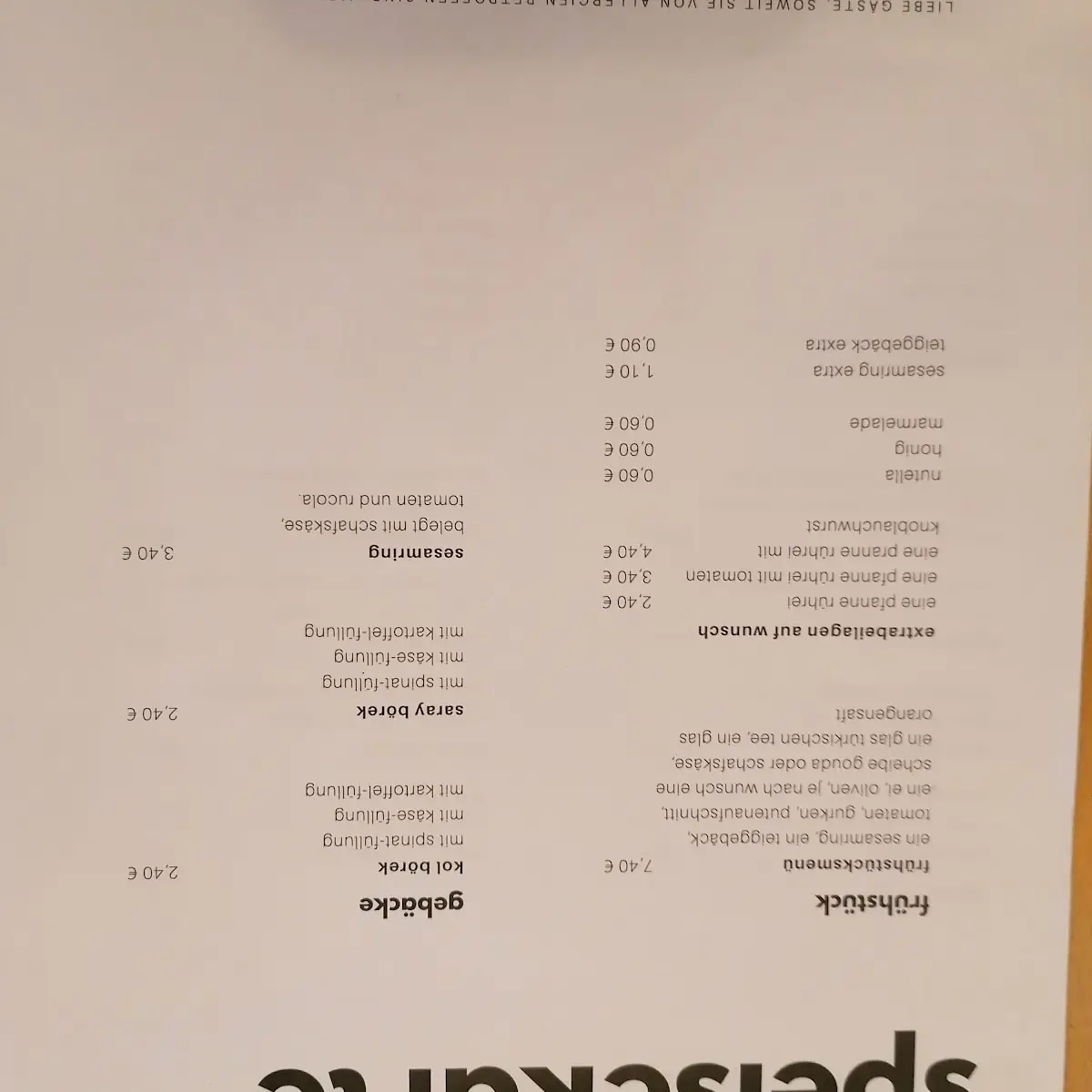 Speisekarte photo 8