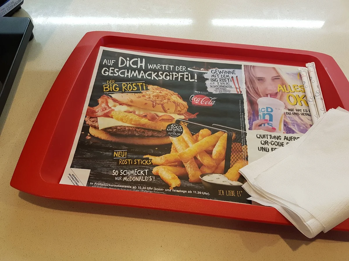 Speisekarte, McDonald's