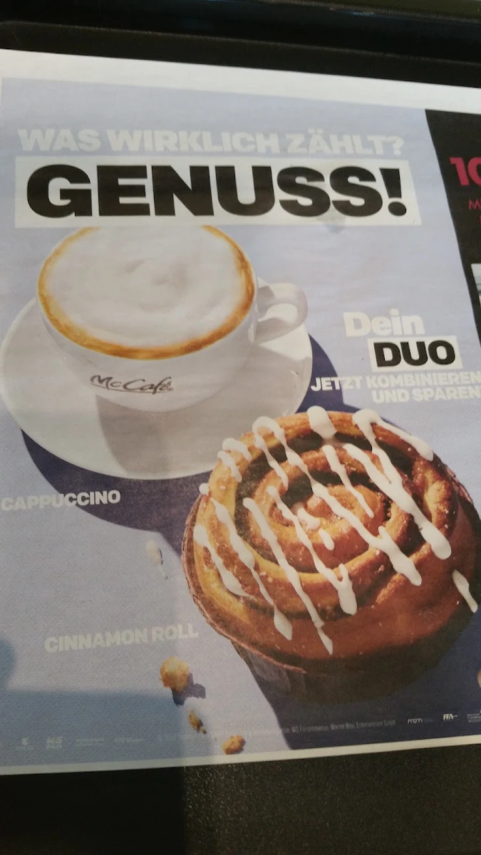 Speisekarte, McDonald's