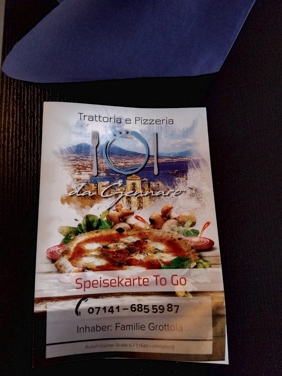 Speisekarte, Trattoria e Pizzeria Da Gennaro