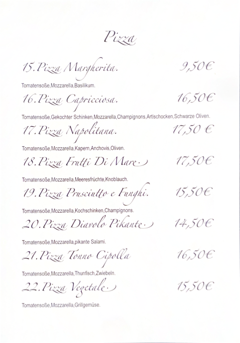 Speisekarte photo 1