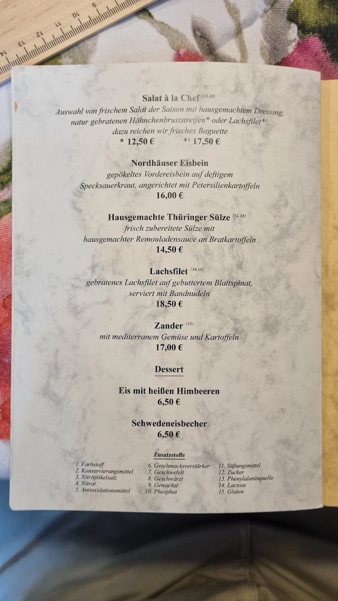 Speisekarte, Restaurant Kneiff-Garten - Kathrin Dittmann