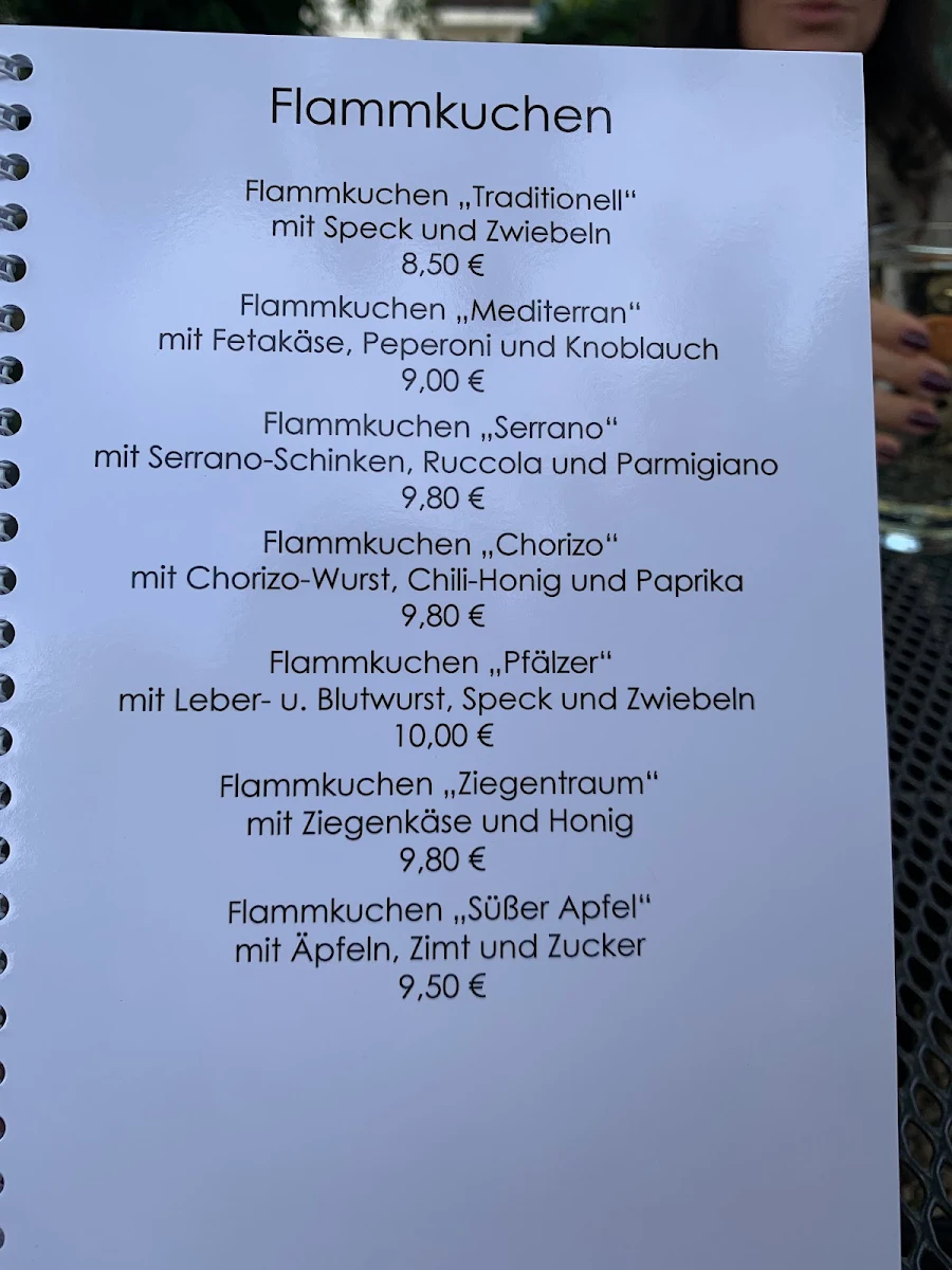 Speisekarte, Wann's Licht brennt isch uff!