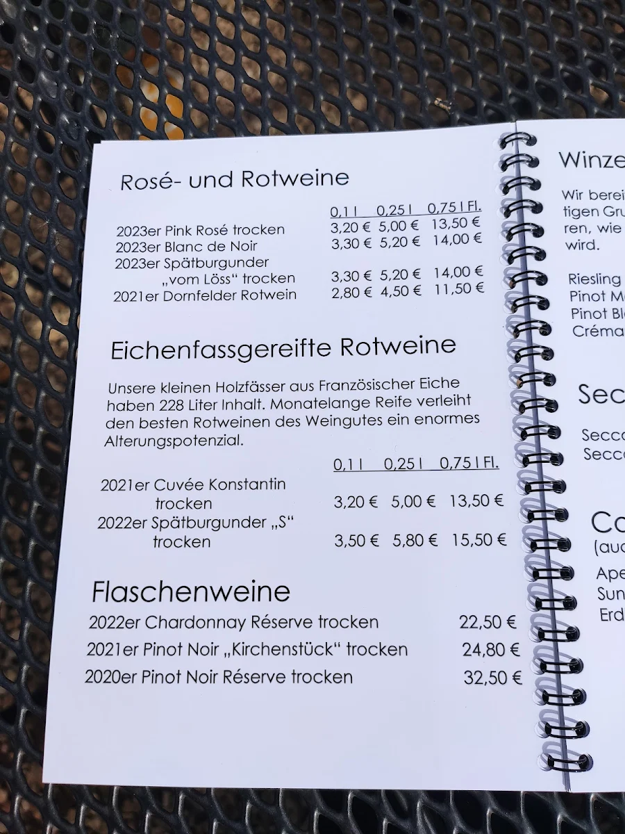 Speisekarte, Wann's Licht brennt isch uff!