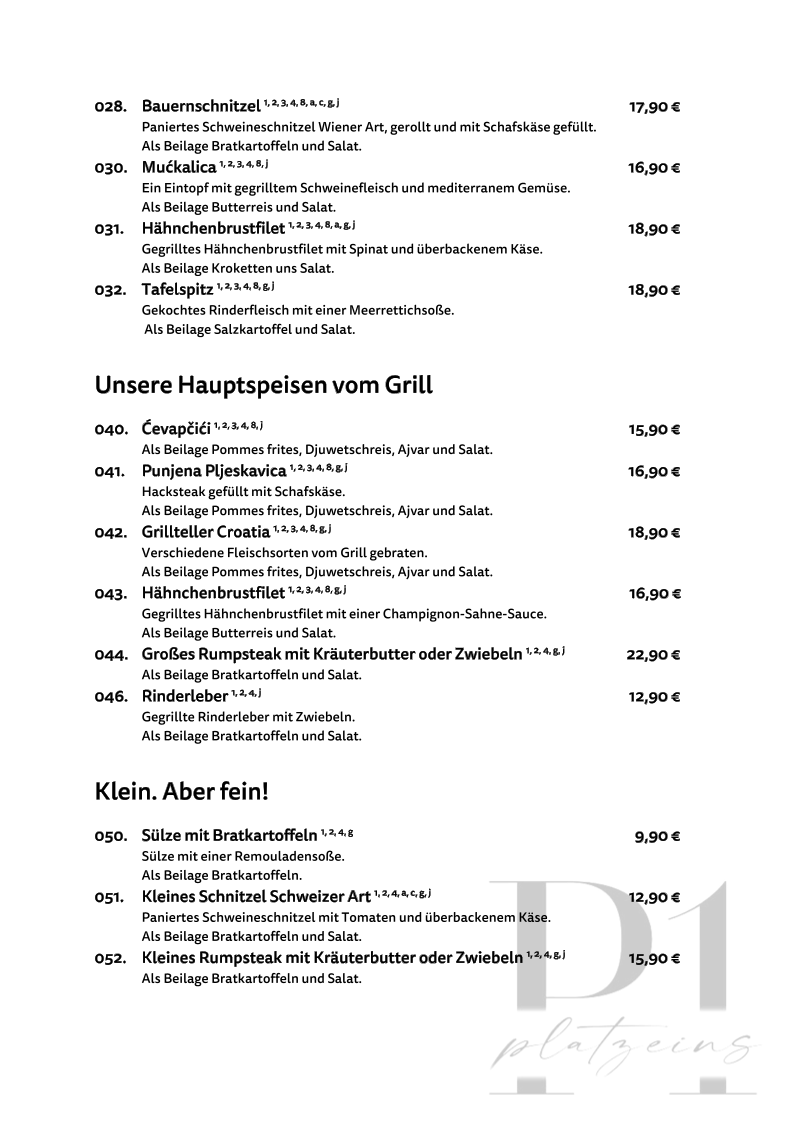 Speisekarte photo 1
