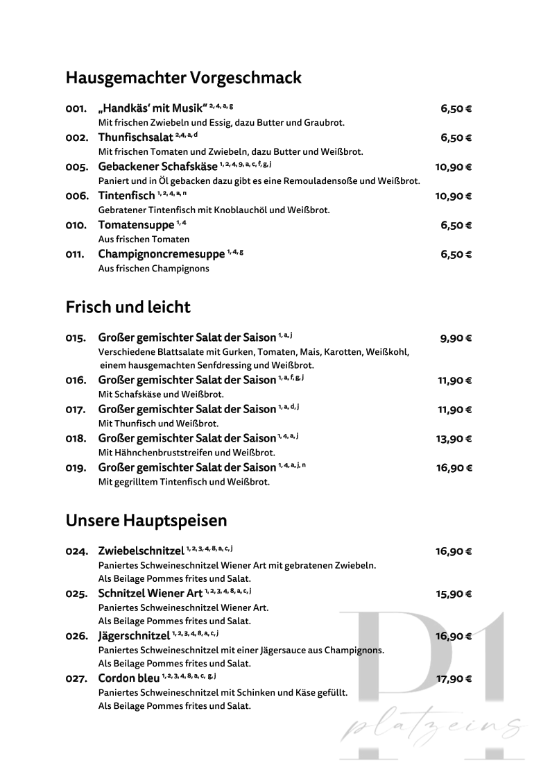 Speisekarte photo 2