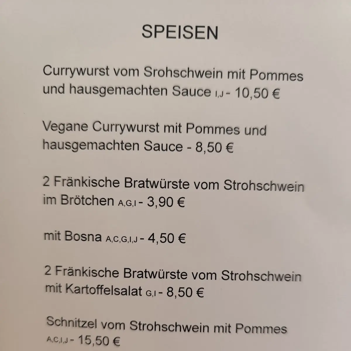 Speisekarte photo 1
