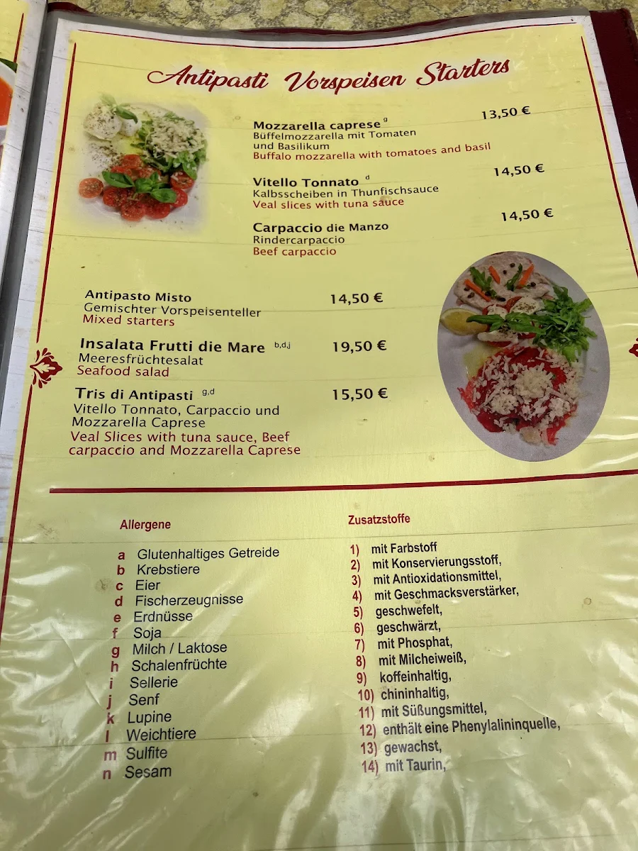 Speisekarte, Trattoria Da Gianni