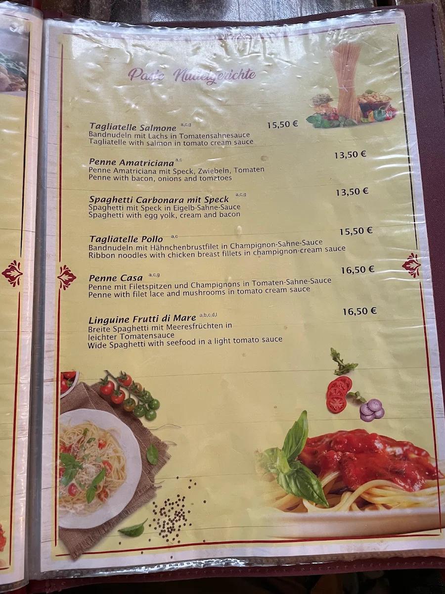 Speisekarte, Trattoria Da Gianni
