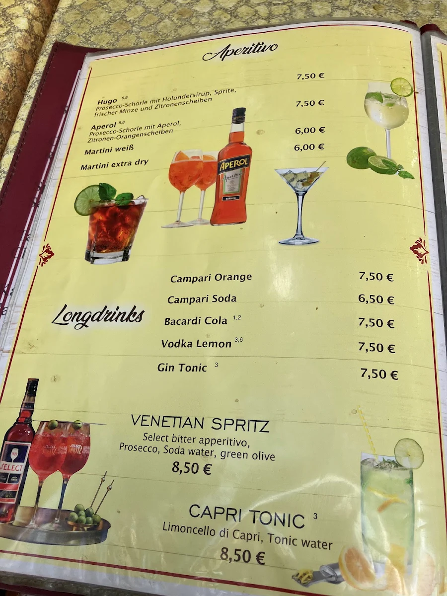 Speisekarte, Trattoria Da Gianni