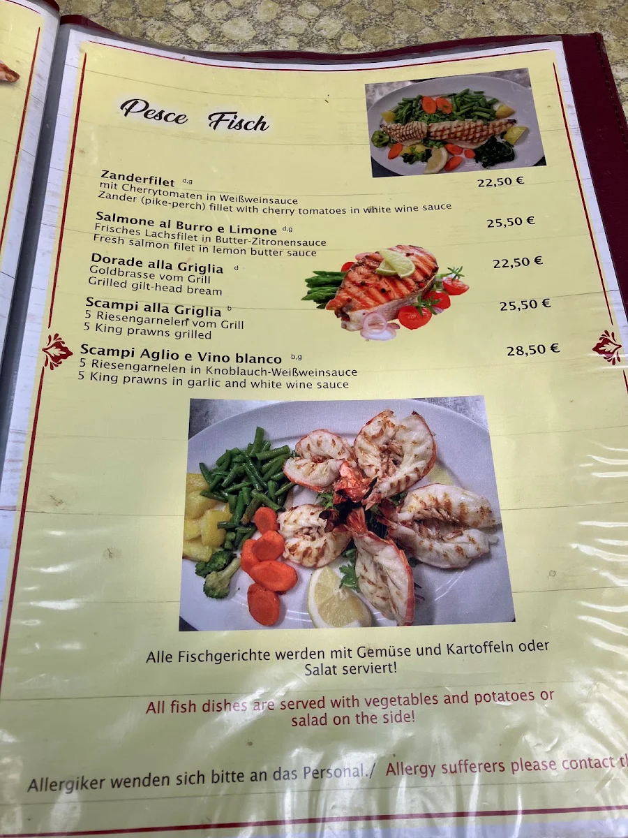 Speisekarte, Trattoria Da Gianni