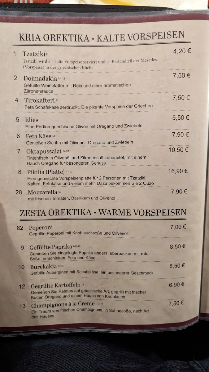 Speisekarte photo 1