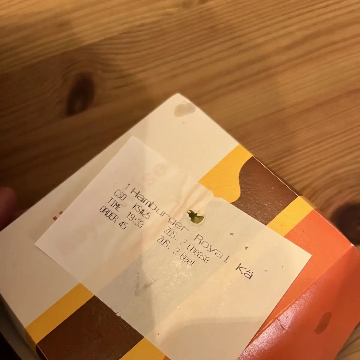 Speisekarte, McDonald's