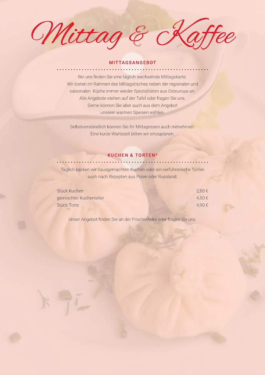 Speisekarte, Poli Bistro - Agnieszka Ciekosz-Lo Vullo