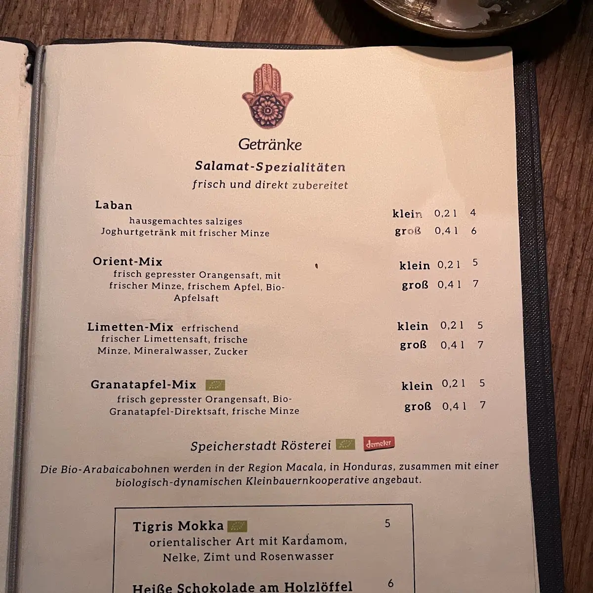 Speisekarte, Salamat