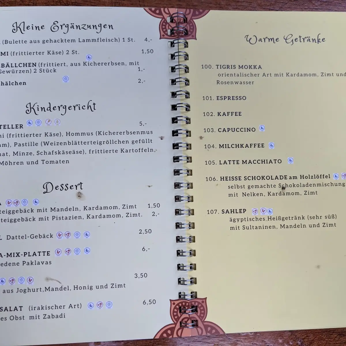 Speisekarte, Salamat