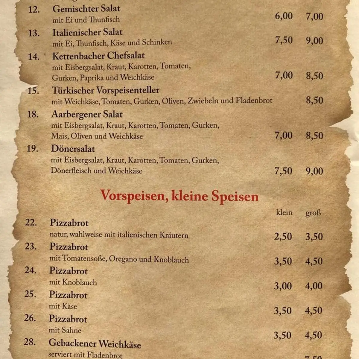 Speisekarte photo 2