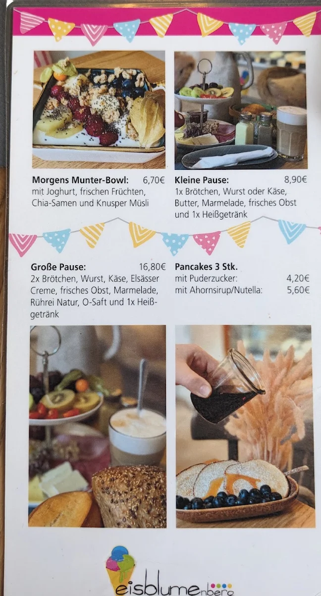 Speisekarte, Eisblumenberg