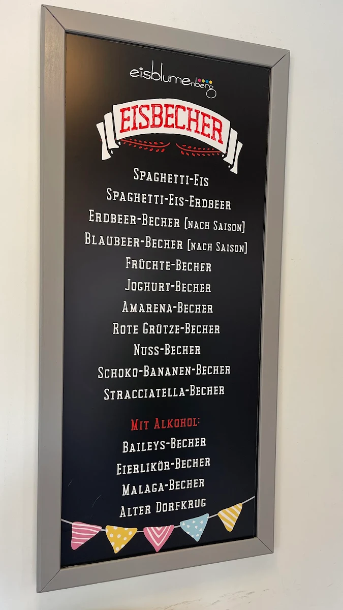 Speisekarte, Eisblumenberg