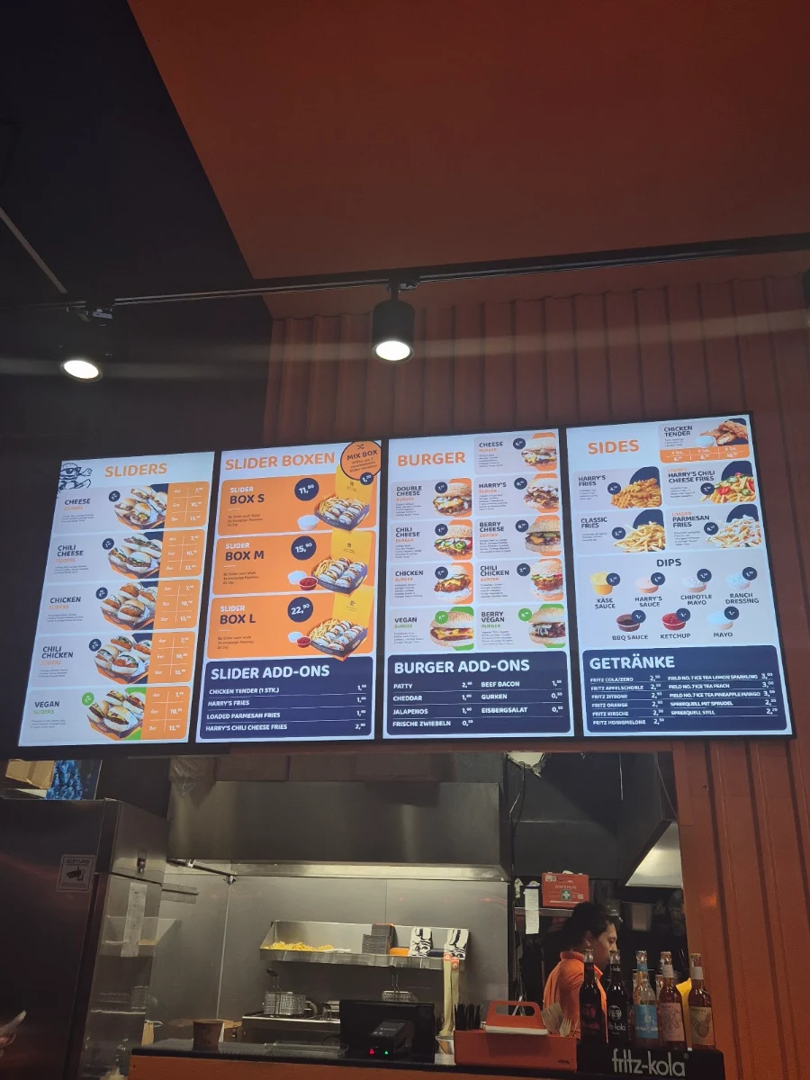 Speisekarte, Harry's Sliders