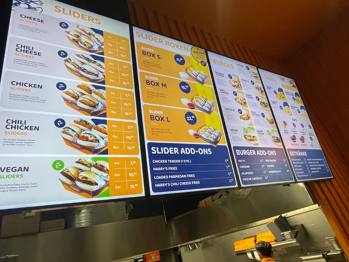 Speisekarte, Harry's Sliders