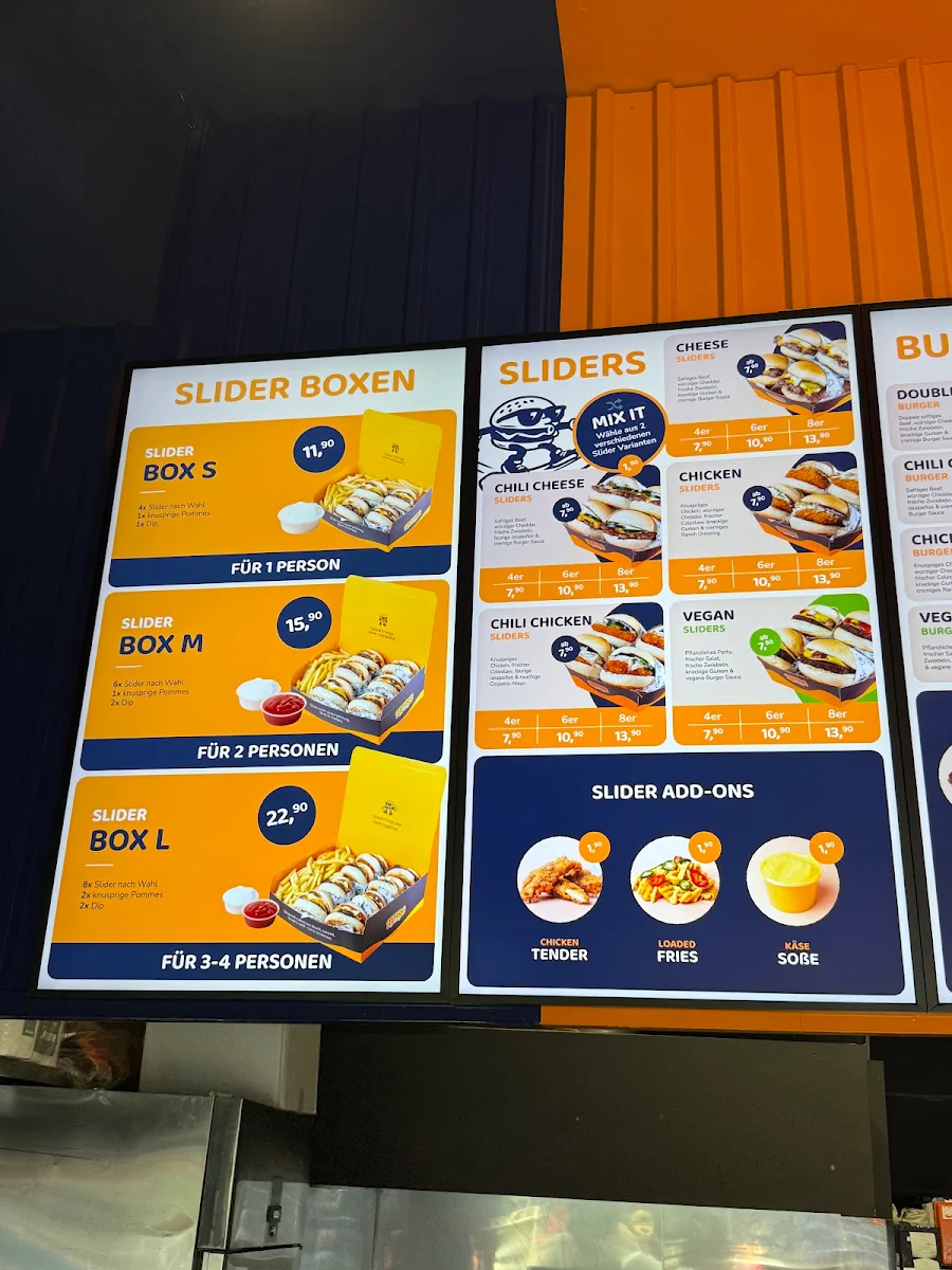 Speisekarte, Harry's Sliders