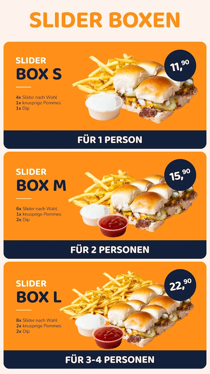 Speisekarte, Harry's Sliders