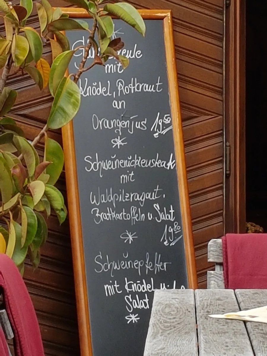 Speisekarte, Weinschänke Henninger