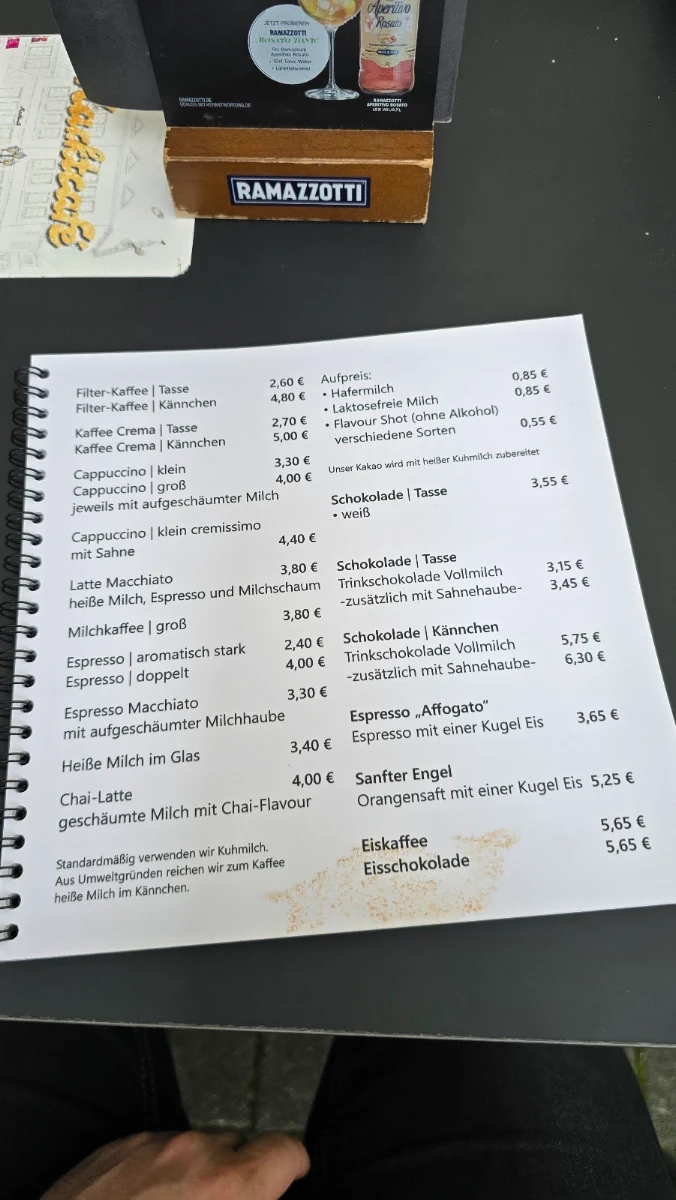 Speisekarte, Marktcafe