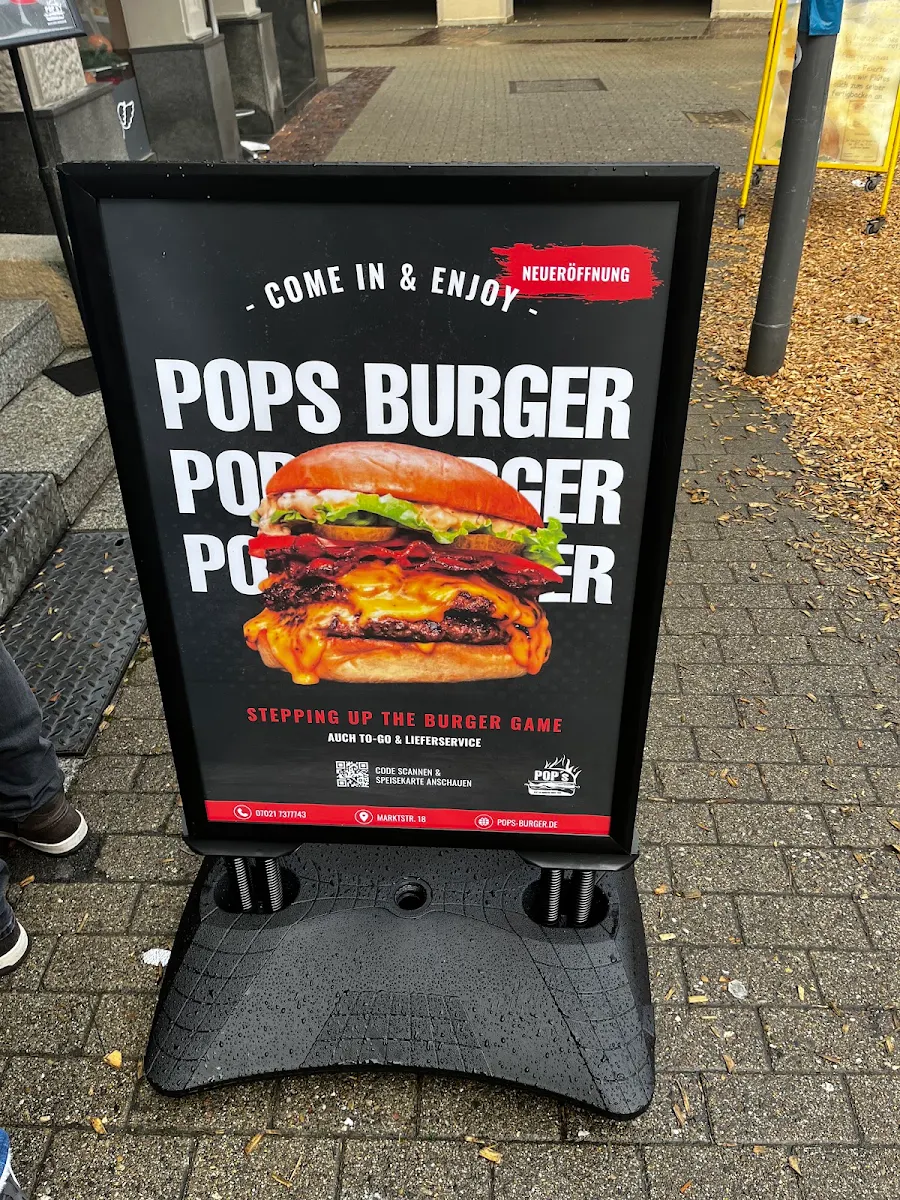 Speisekarte, Pops Burger Kirchheim