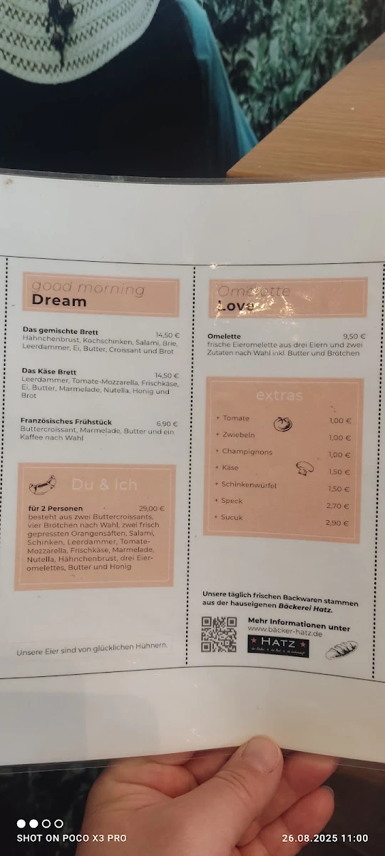 Speisekarte, Ettli Kaffee - Café Eggenstein
