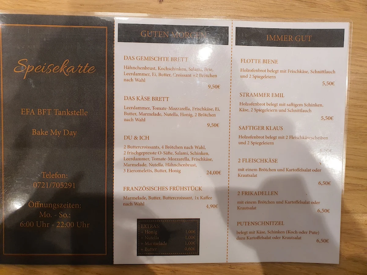 Speisekarte, Ettli Kaffee - Café Eggenstein