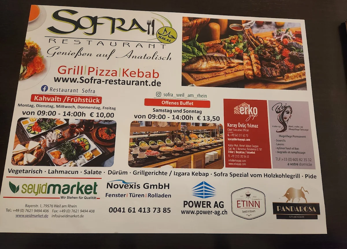 Speisekarte, Sofra