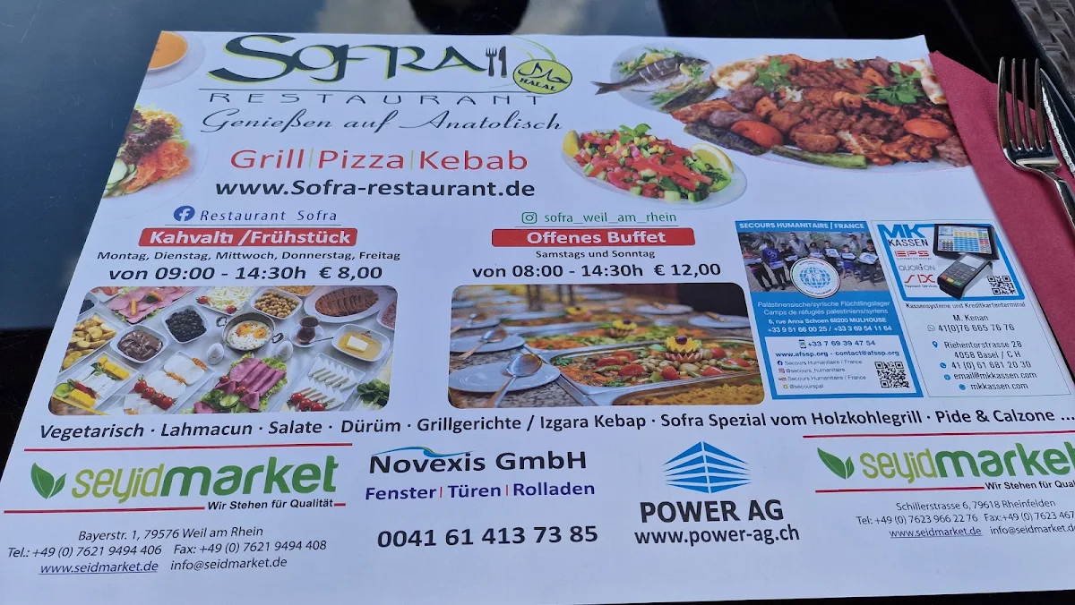 Speisekarte, Sofra