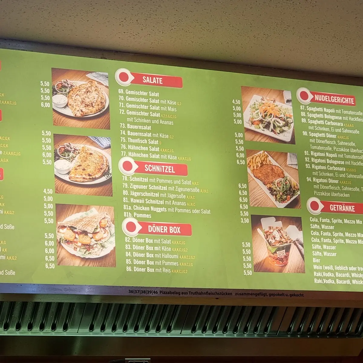 Speisekarte, Uslu Kebap Haus