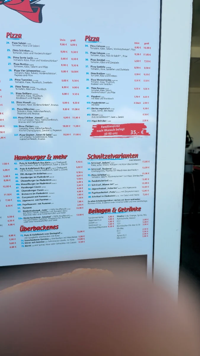 Speisekarte, Ferit Uysal - Bosboros Kebab
