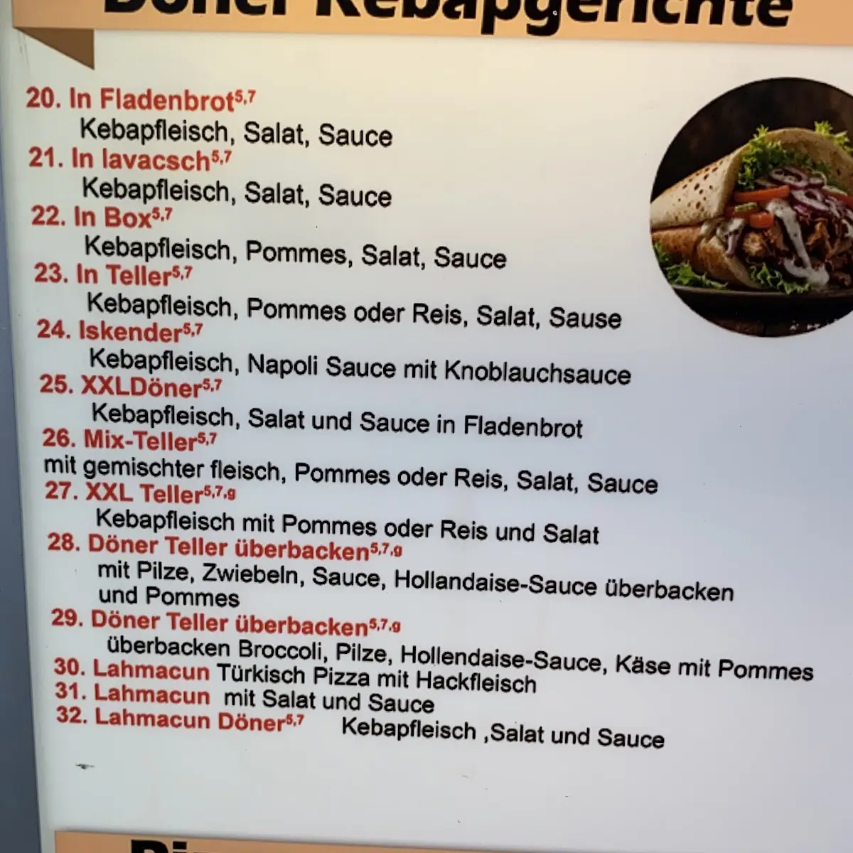 Speisekarte photo 3