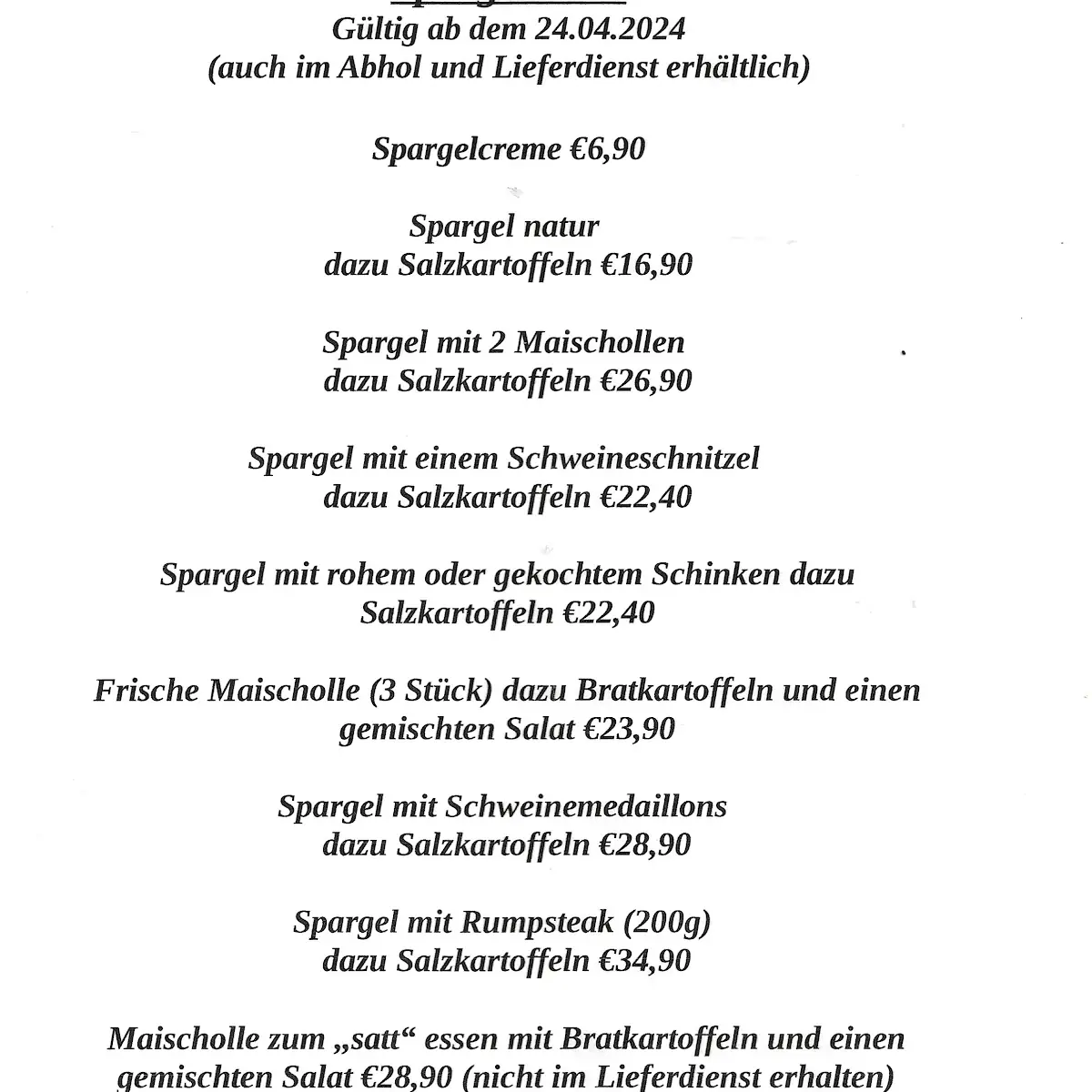 Speisekarte photo 3