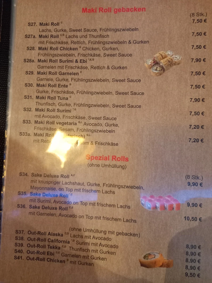 Speisekarte, Vietnam Restaurant