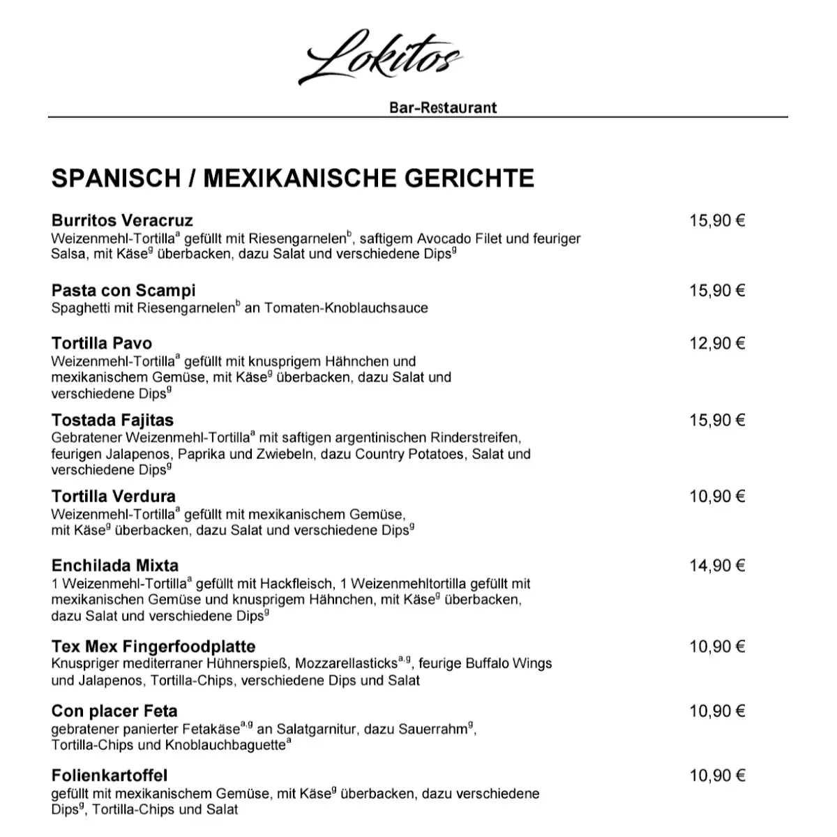 Speisekarte photo 5