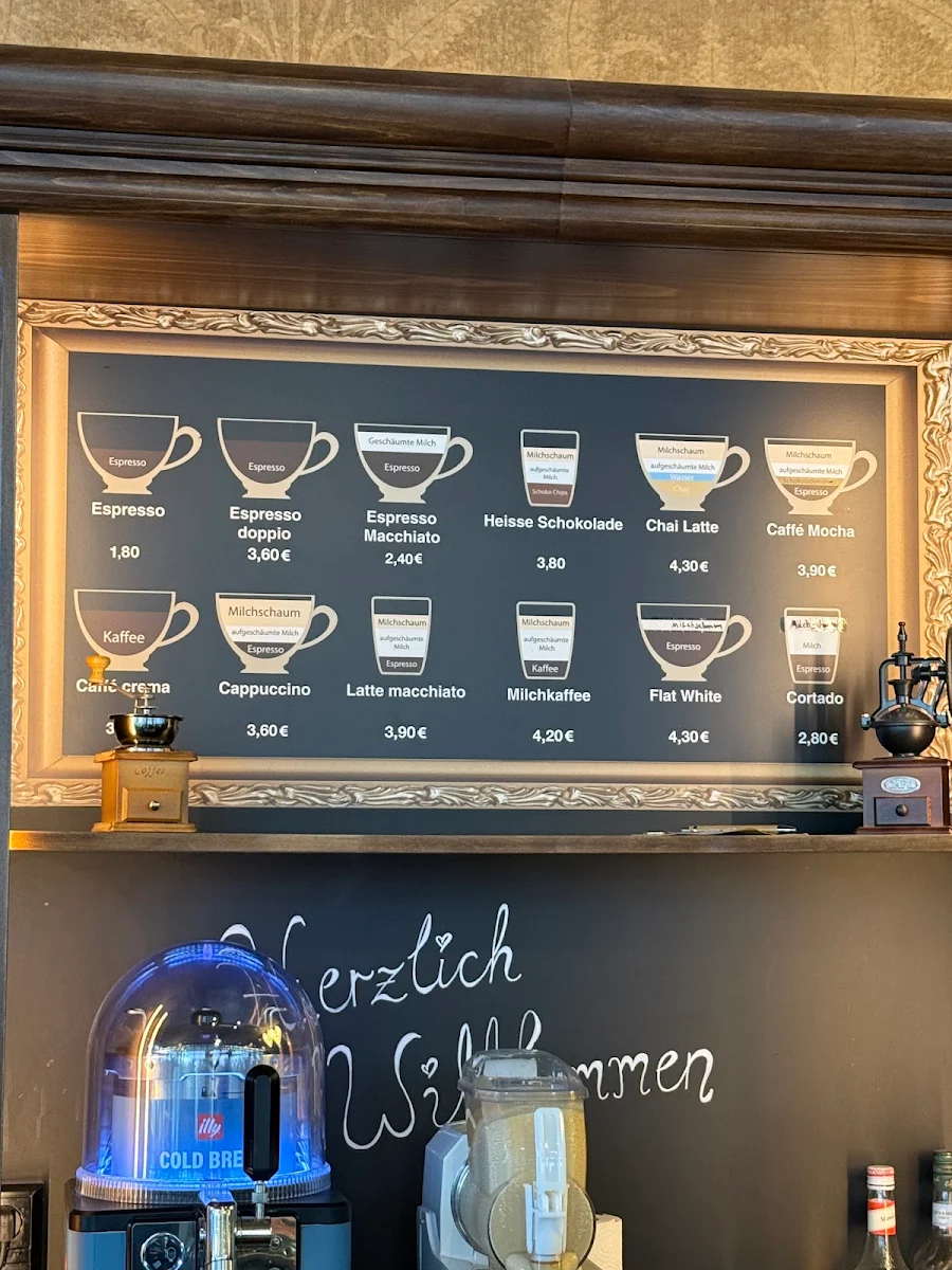 Speisekarte, Fili Café