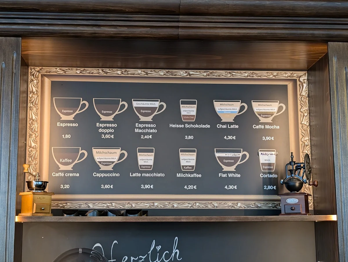 Speisekarte, Fili Café